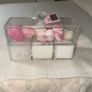 Paris Hilton Always Glam Clear Sparkle Plastic Beauty Organizer